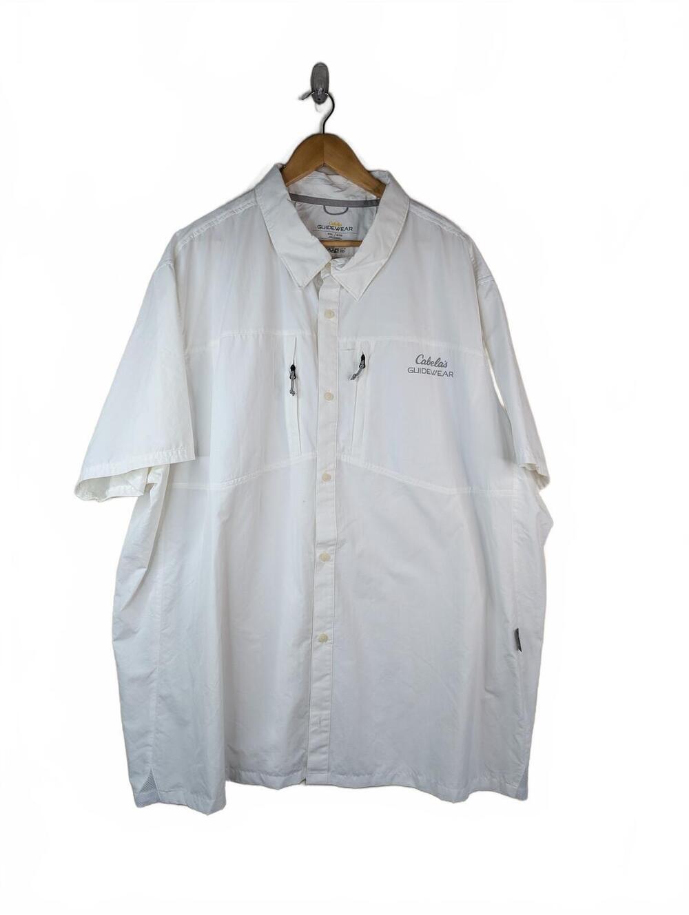 Cabela's Guidewear Men's White Short Sleeve Fishing Shirt 5XL
